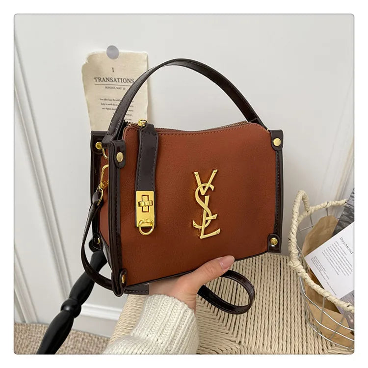 2026 New Korean Style Retro Mini Square Crossbody Bag Shoulder Top Handle Purse Textured Everyday Tote for Women