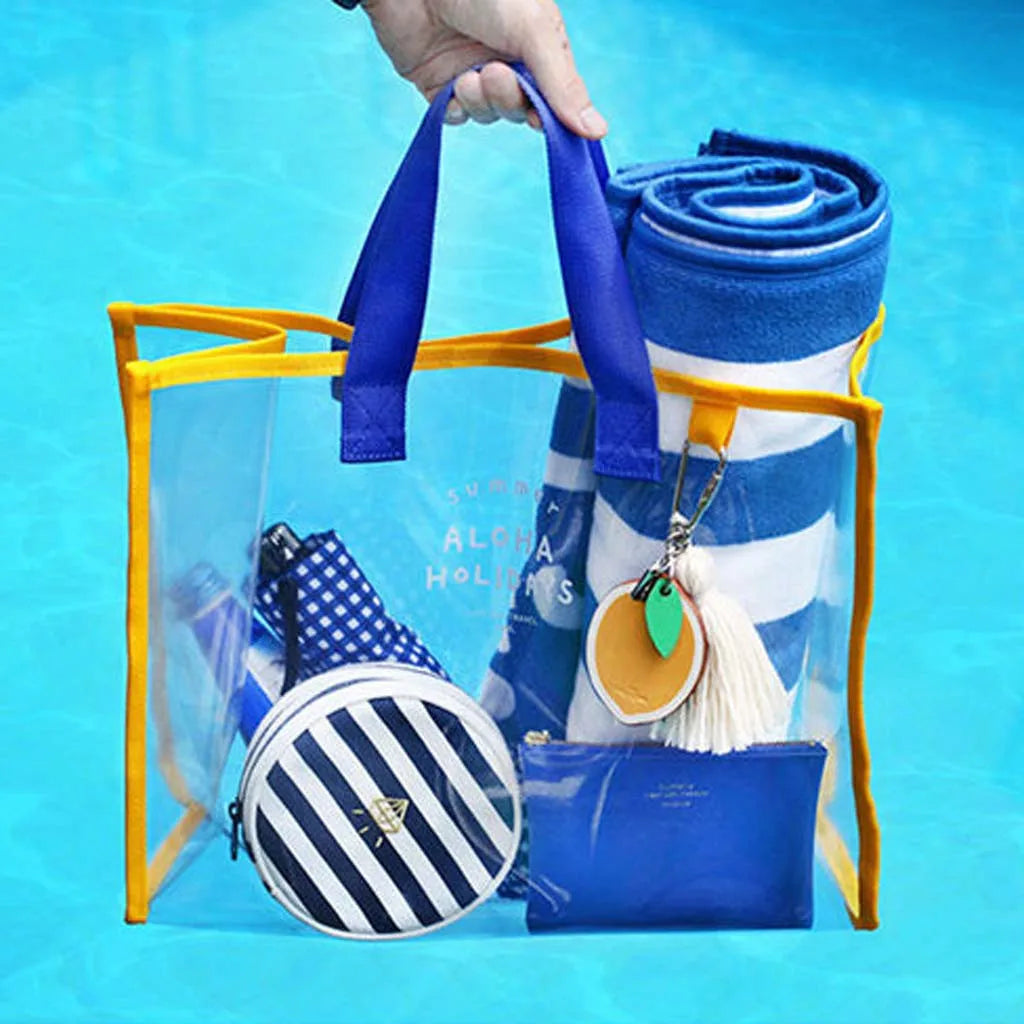 Summer Transparent Handbag Swimming Fashion Beach Pvc Outdoor Travel Bag Bag Pu Leather Shoulder Bag For Women Fast Shipping