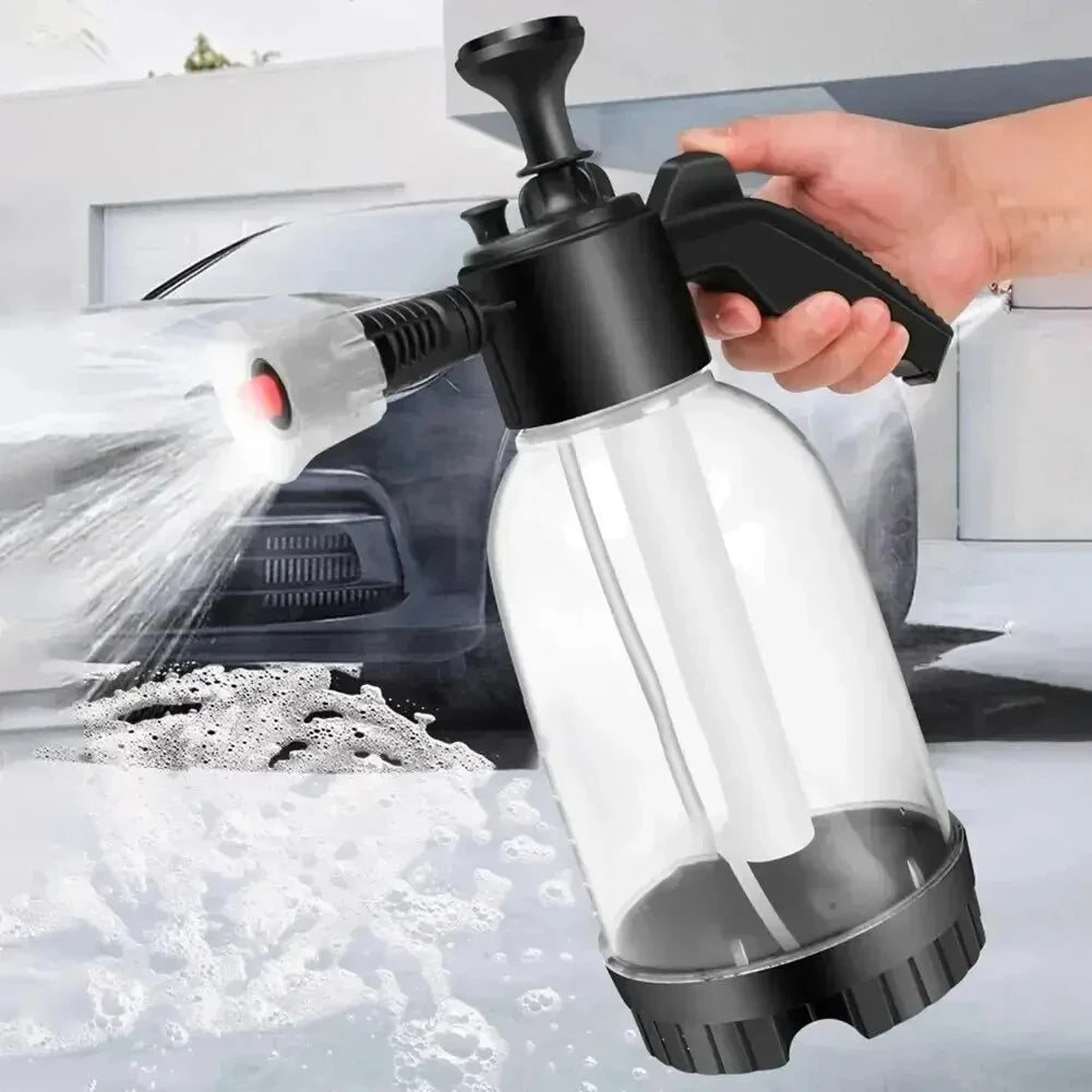 2L Foam Sprayer Car Wash Hand-held Foam Watering Can Air Pressure Sprayer Plastic Disinfection Water Bottle Car Cleaning Tools