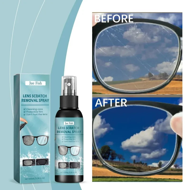 Eyeglass Cleaning Solution Multipurpose Glasses Care Liquid Lens Scratch Cleaning Tools High Concentration Glasses Repair Spray