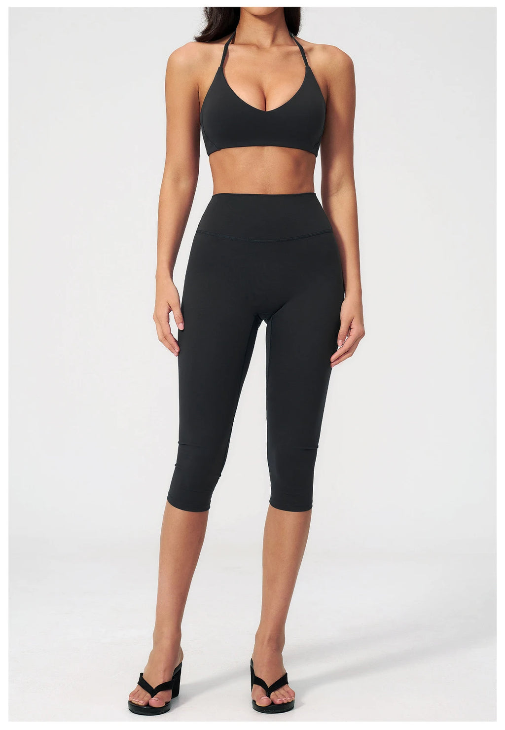 Yoga Set 2PCS Sports Set Short Sleeve Fitness Outfits Women Tracksuit Workout Clothes Running Capri Pants Gym Suit Athletic Wear