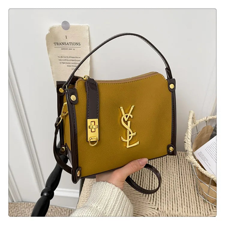 2026 New Korean Style Retro Mini Square Crossbody Bag Shoulder Top Handle Purse Textured Everyday Tote for Women