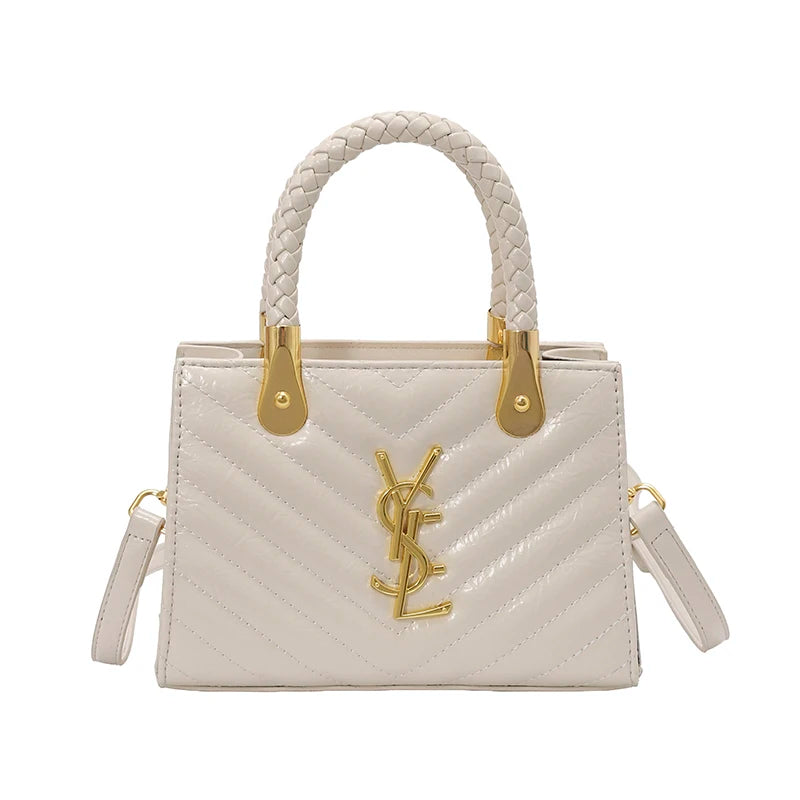 Best Fashionable Diaper Bag Solid Color Leather Handbag Women Casual Vintage Shoulder Bag Commuter Tote