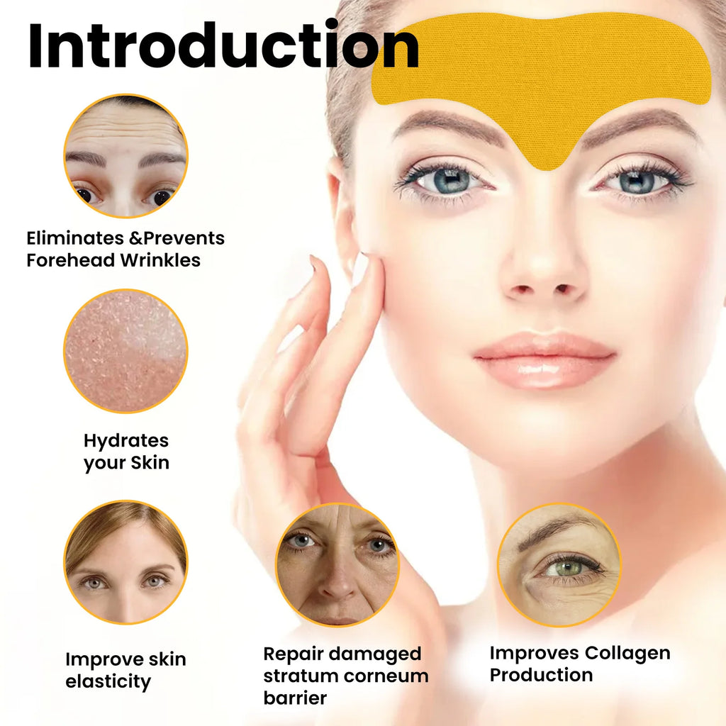 EELHOE Forehead Wrinkle Patch Lift Firming Skin Lightening Face Wrinkle Gel Patches Collagen Fade Fine Lines Facial Mask Care