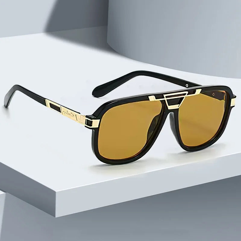 2026 New Fashionable Large Frame Women Sunglasses Gradient Color Glasses Women Trendy Accessories Metal Decorative Styles UV400