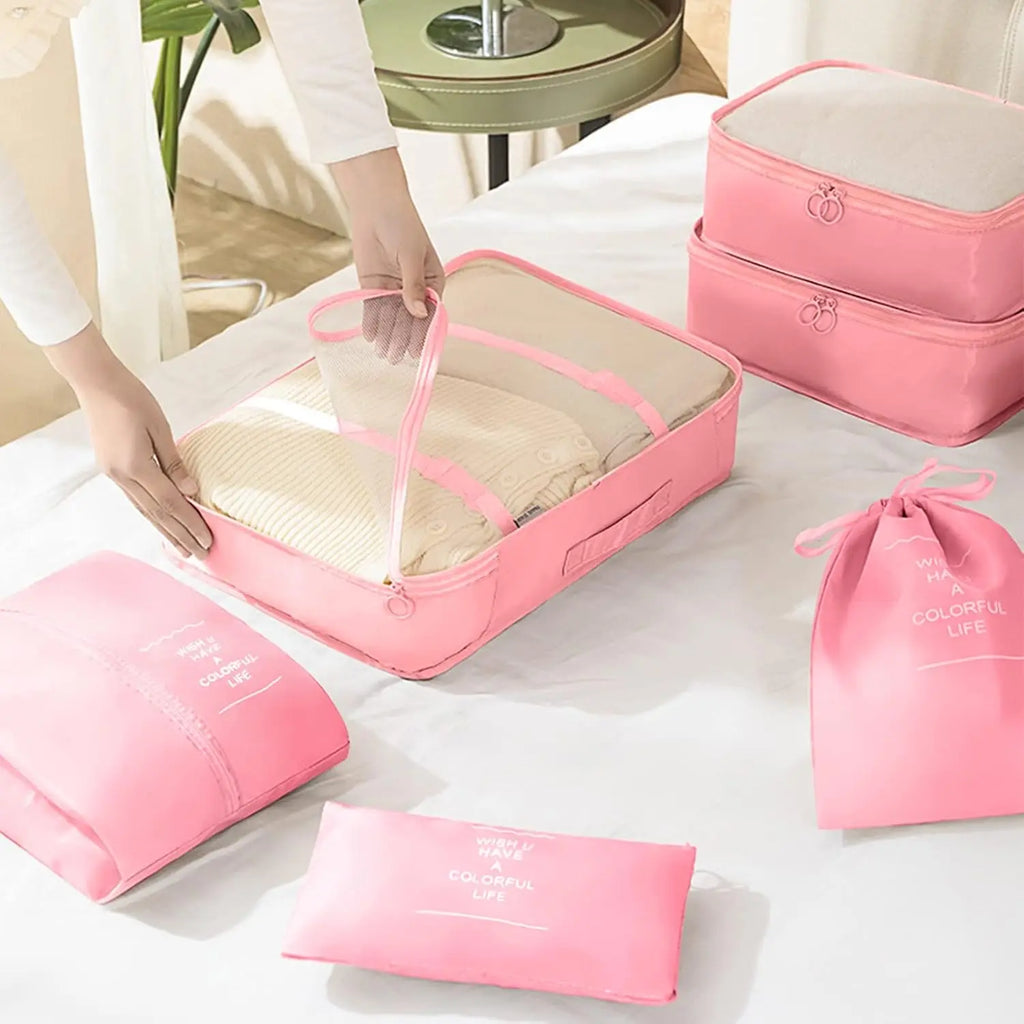7/8/9/10/11 Pcs Set Travel Organizer Storage Bags Suitcase Packing Cubes Set Cases Portable Luggage Clothes Shoe Tidy Pouch