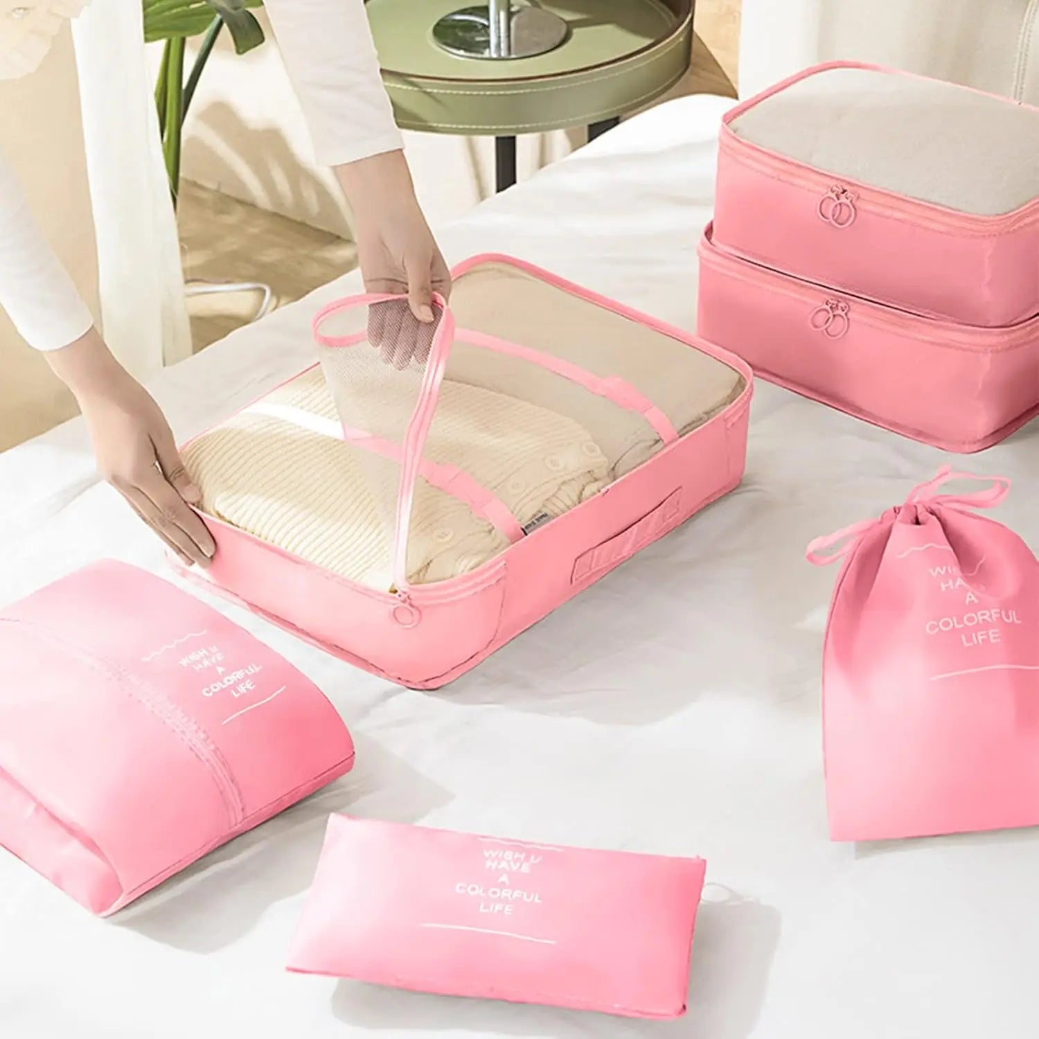 7/8/9/10/11 Pcs Set Travel Organizer Storage Bags Suitcase Packing Cubes Set Cases Portable Luggage Clothes Shoe Tidy Pouch