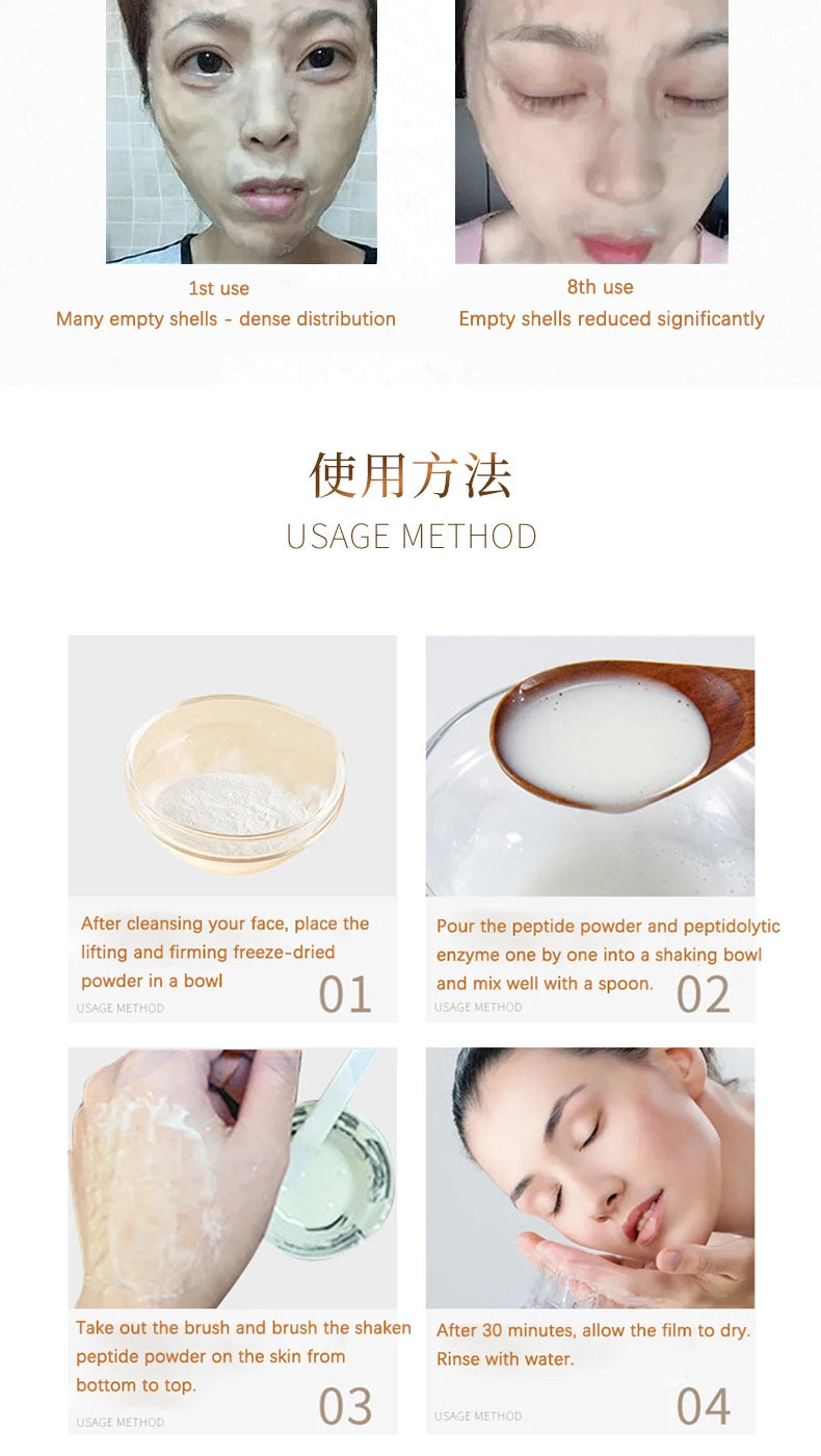 Korea Collagen Peptide Firming Essence Mask Kit V-Face Lifting Thread Mask Hyaluronic Acid Rejuvenate Whitening SkinCare