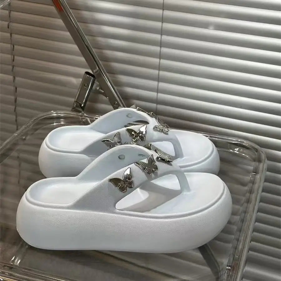 Woman flip flops Popular Design Shoes 2025 trend Casual Platform Sandals non-slip Outdoor slippers Unique features Flat sandals