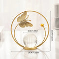 European Home Furnishings TV Cabinets Creative Decorations Living Room Foyer Light Luxury Desktop Iron Crystal Ball Ornaments