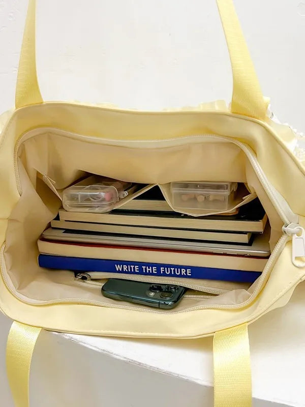 Y2K Sweet Ita Bag for Women Transparent Crossbody Shoulder Bag Large Capacity Lace Tote Bag Cute DIY Display Handbag