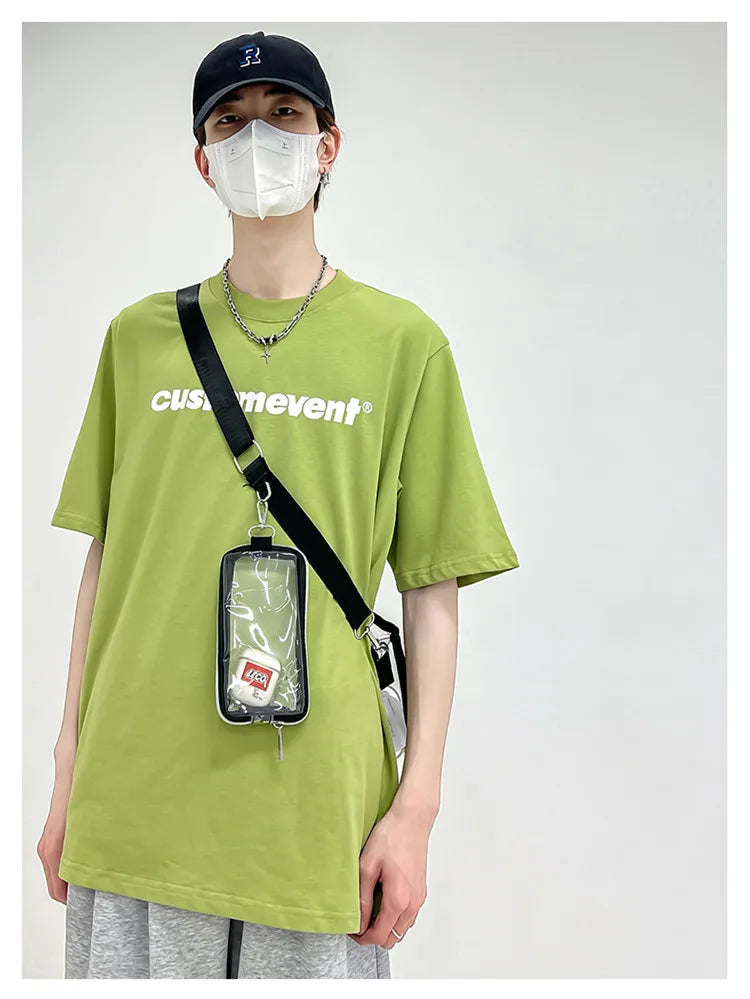 PVC Transparent Shoulder Bag 2 IN 1 Adjustable Shoulder Straps Casual Clear Crossbody Bag Fashion Couple Bag for Boys & Girls