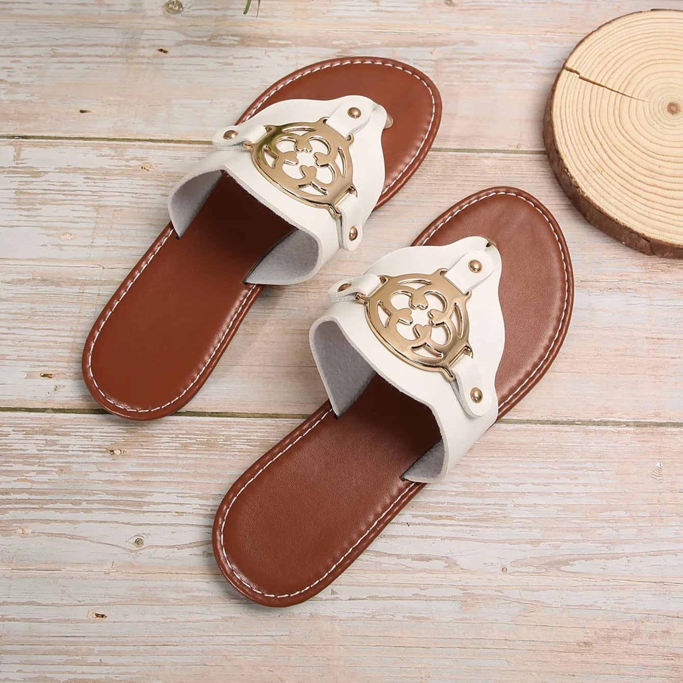 Flip-Flops Fashion Trendy Women's Beach Sandals Outdoor Wear Non-slip Outdoor New Versatile Women Slippers Zapatos De Mujer