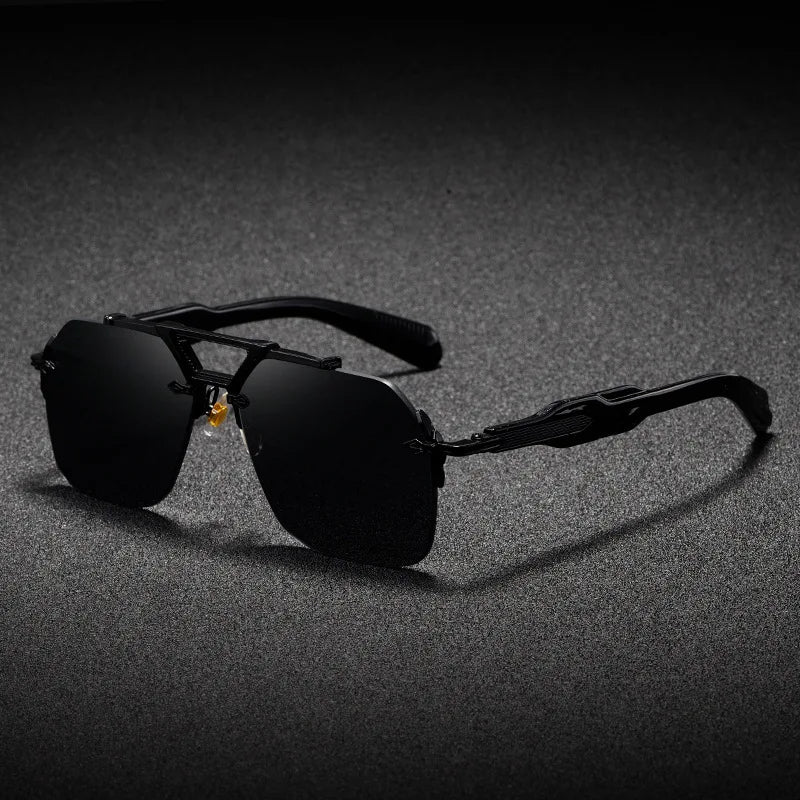 Luxury Brand Classic Square Rimless Sunglasses Men Women Retro Vintage Punk Sun Glasses Oversized Shades Metal Frame Eyewear