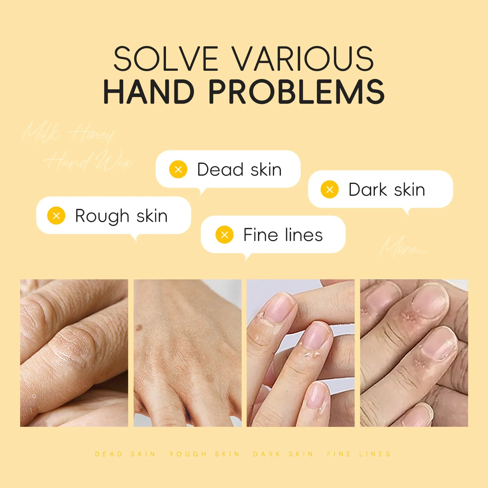 Laikou  Honey Hand Wax Moisturizing Exfoliating  Anti-Aging Hand Exfoliator Scrub Hands  lotion Peeling Masks Skin Care 50g