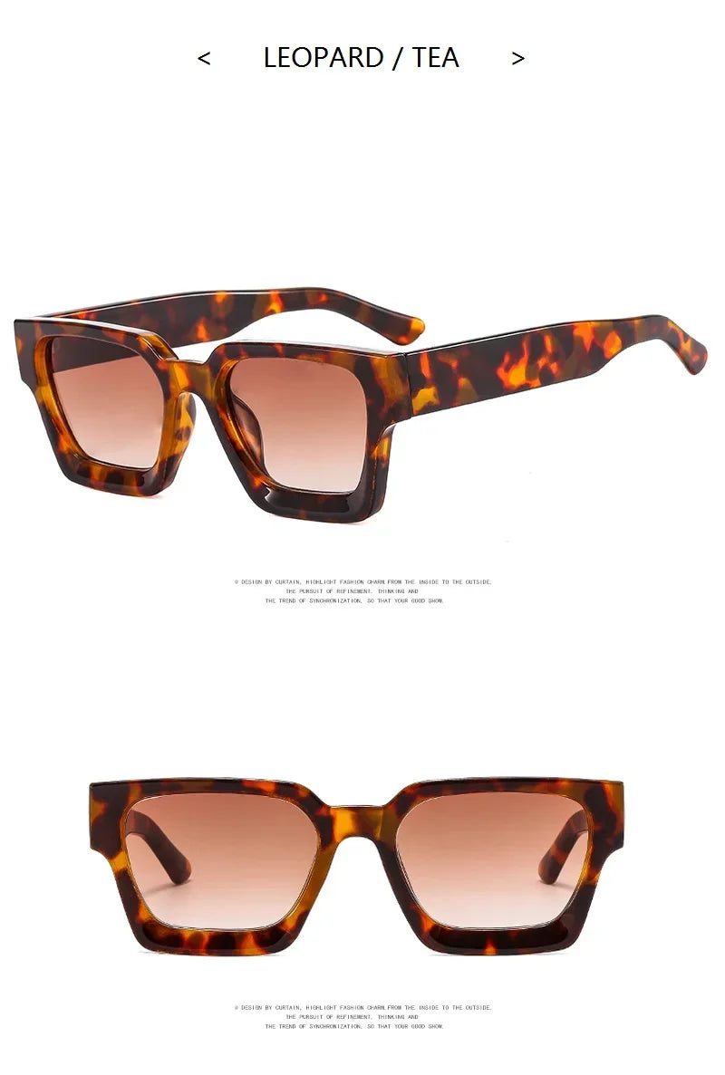 Square Vintage Sunglasses Men Women Fashion Punk Retro Brand Designer Sunglasses Driving Sun Glasses Male UV400 Goggles Shades