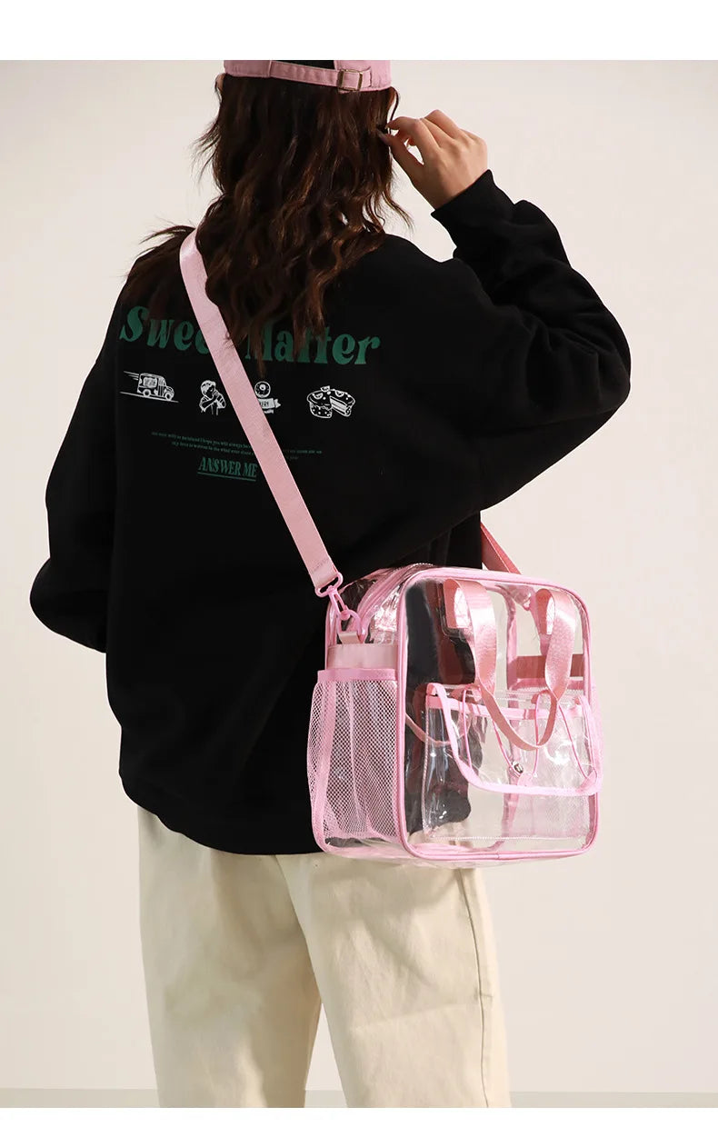 Ladies' shoulder bagTransparent swimming bag PVC travel storage bag travel bag sports stadium concert beach student fashion bag