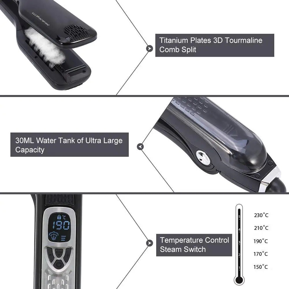 Steam Straightener Multi-function Straight Hair Splint Curling Stick Straight Curling Dual-use Spray Straight Clip