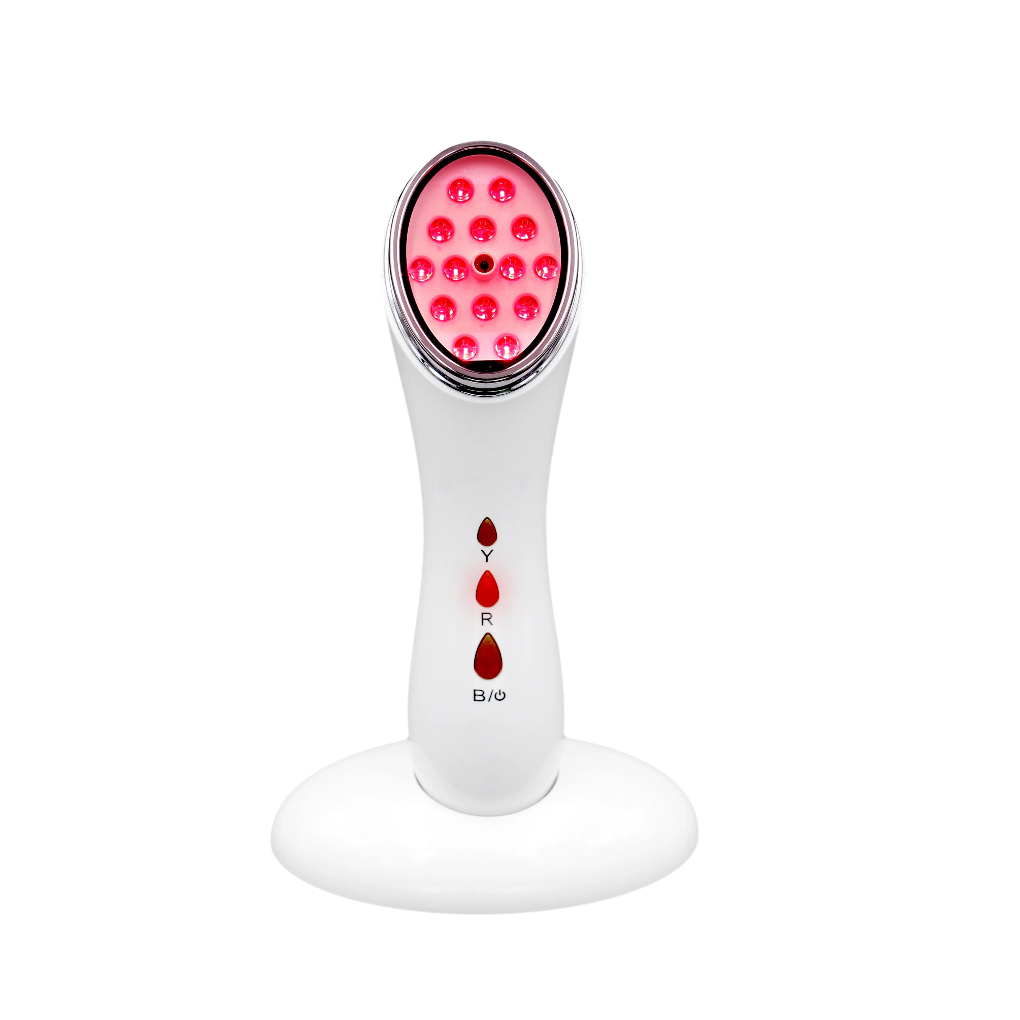 LED Light Facial Device for Home Use Red Blue Light Skin Care Beauty Machine with Warming Feature