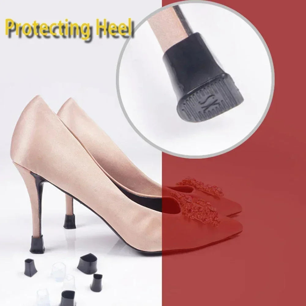 1PAIR Silicone High Heel Protectors Stoppers Latin Stiletto Dancing Covers Antislip High Heeler Bridal Wedding Shoes Accessories