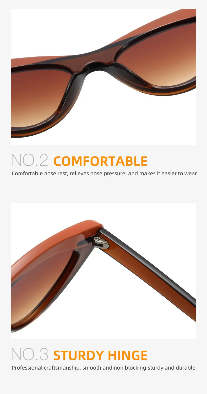 New Fashion Cat Eye Sunglasses Women Vintage Shades Brand Designer Gafas Luxury Sun Glasses UV400 Eyewear Oculos