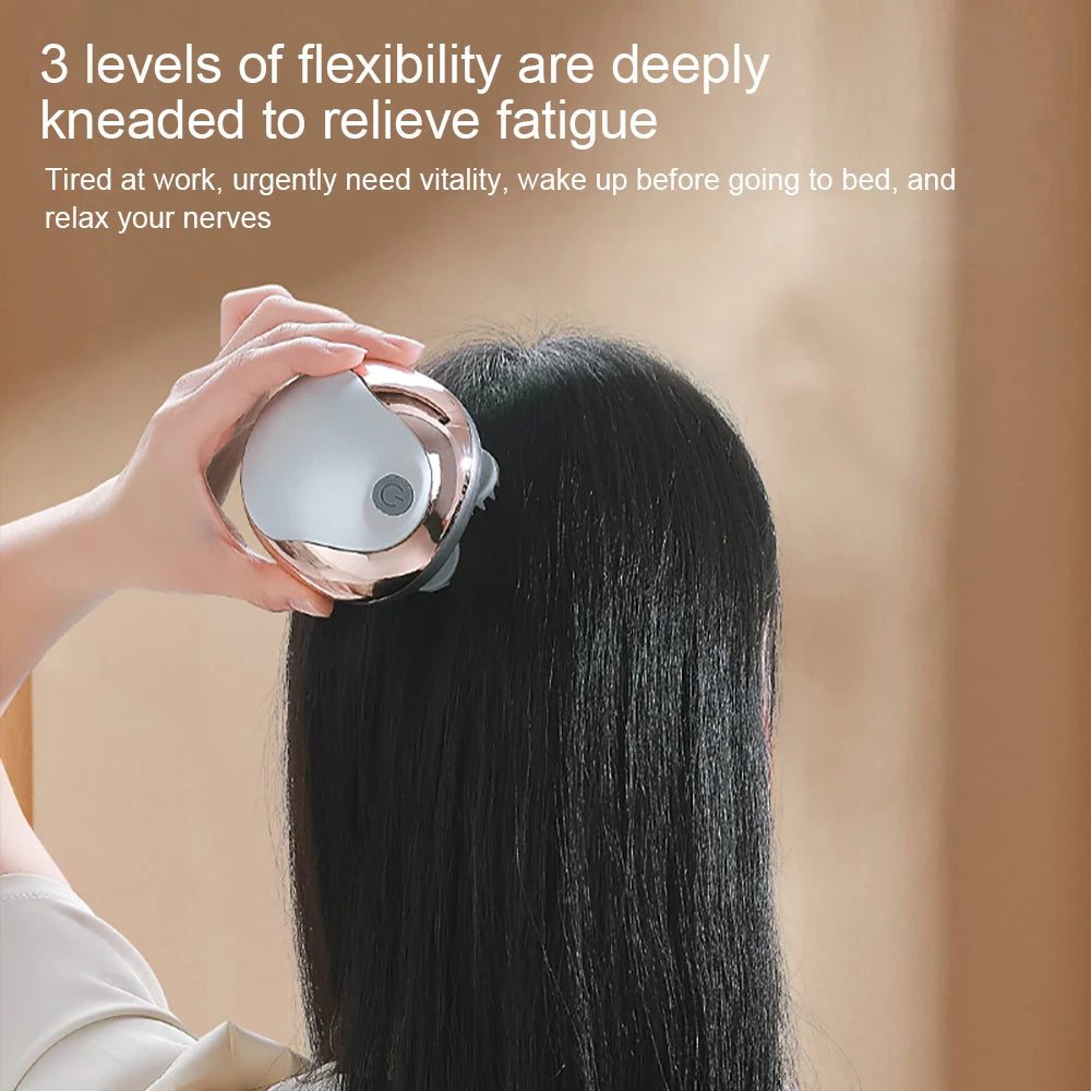 Electric Scalp Vibration Head Massager Device Relax Muscles Kneading Massage Stimulate Blood Circulation and Banish Weariness