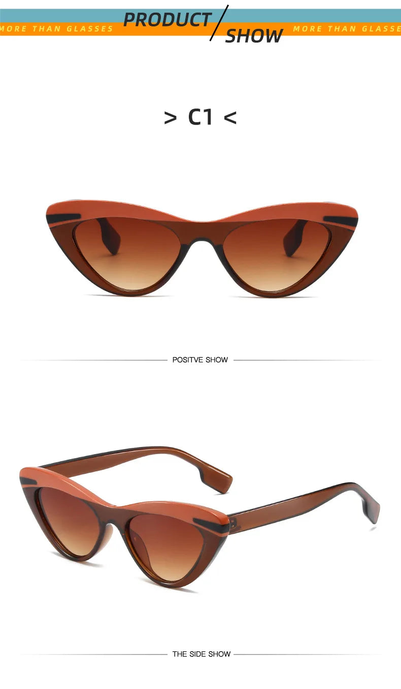 New Fashion Cat Eye Sunglasses Women Vintage Shades Brand Designer Gafas Luxury Sun Glasses UV400 Eyewear Oculos