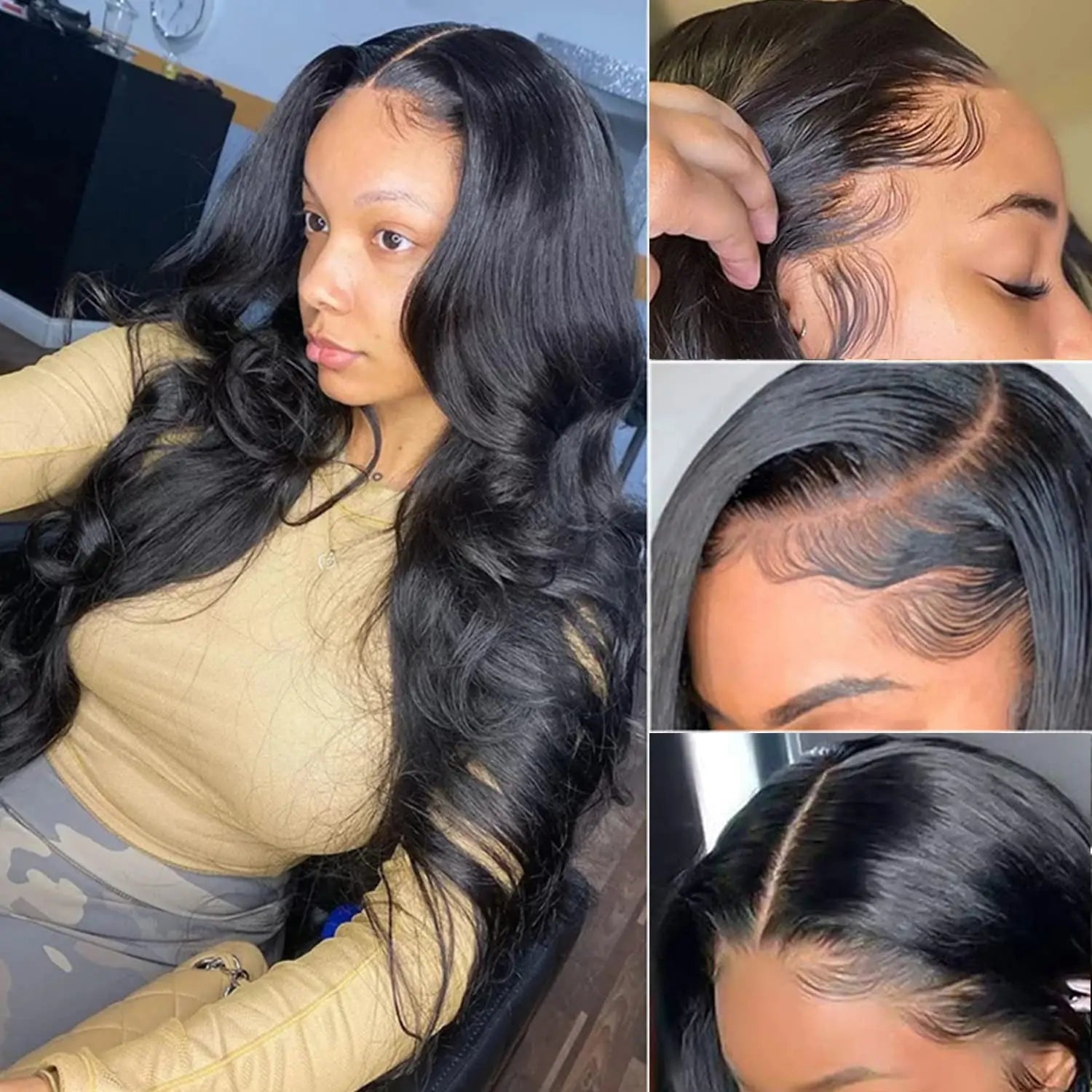 34 32 30In Body Wave Human Hair Lace Frontal Wigs 13x4 13x6 Transparent Lace Front Wig For Women 6x4 5x5 Glueless Wig Human Hair