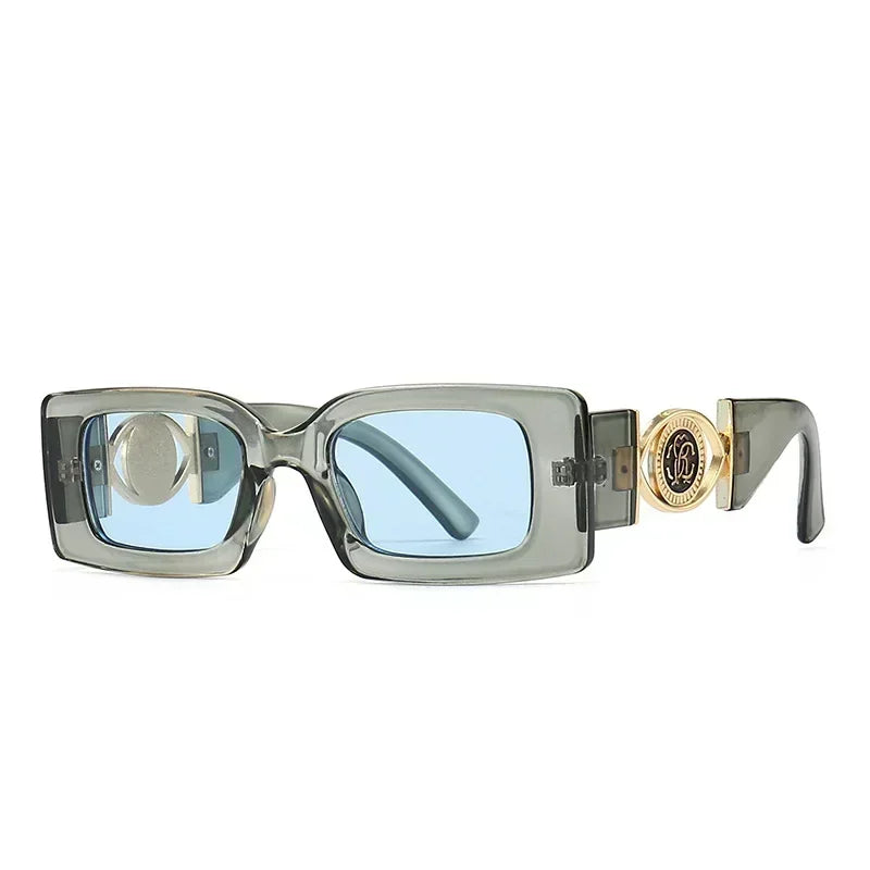 2026 New Retro Square Sunglasses for Women Men Flower Decoration Fashion Ladies Sun Glasses Ins Hot Shading Eyewear UV400