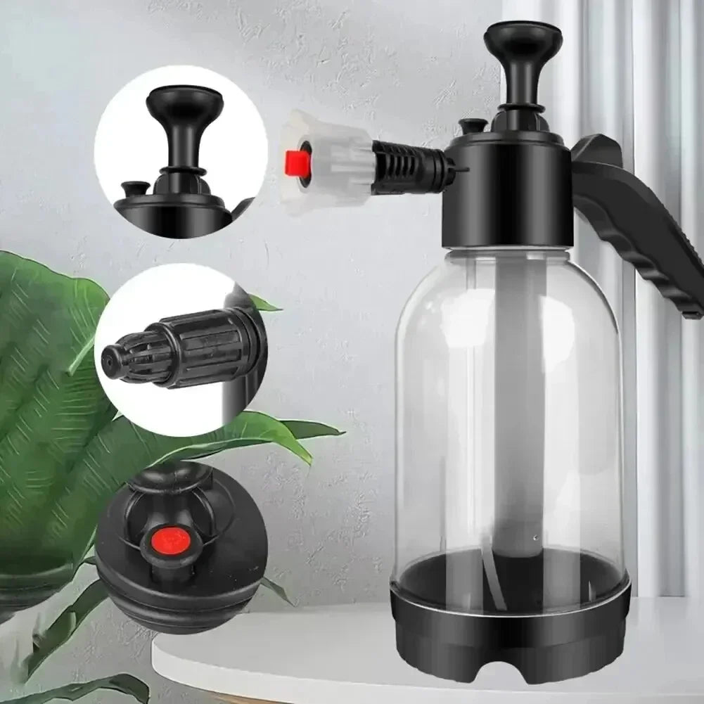 2L Foam Sprayer Car Wash Hand-held Foam Watering Can Air Pressure Sprayer Plastic Disinfection Water Bottle Car Cleaning Tools