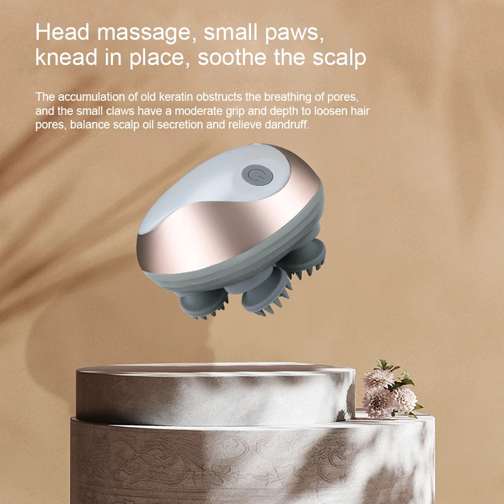Electric Scalp Vibration Head Massager Device Relax Muscles Kneading Massage Stimulate Blood Circulation and Banish Weariness