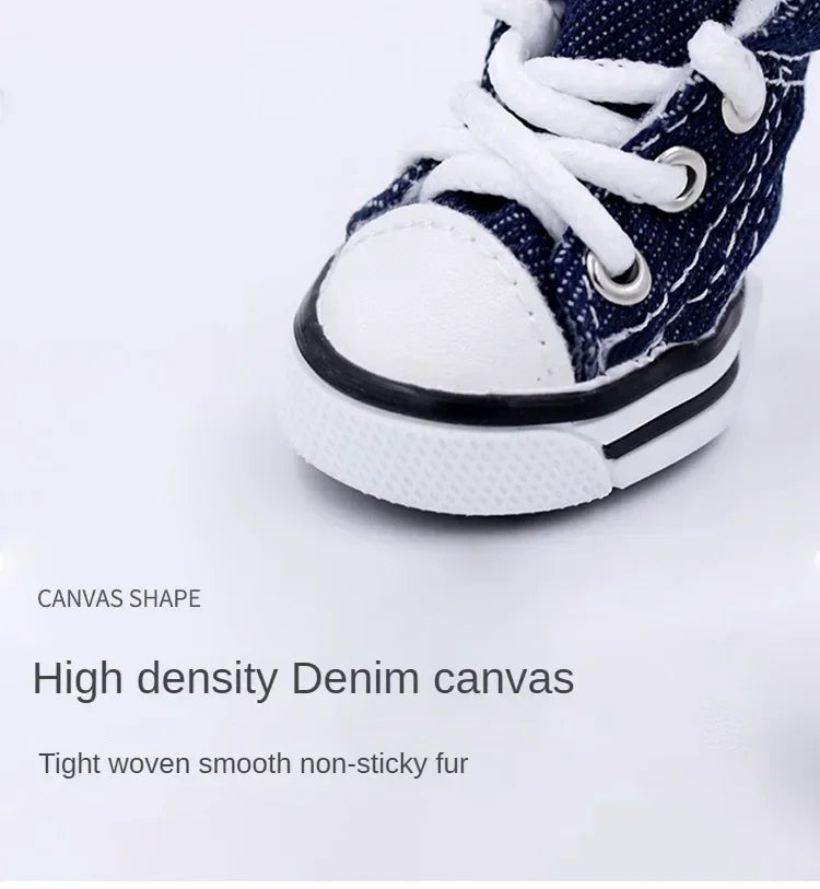 New Pet Shoes Non-slip Wear Thickened Denim Canvas Summer Shoes Teddy Dogs and Cats Universal Outdoor Breathable