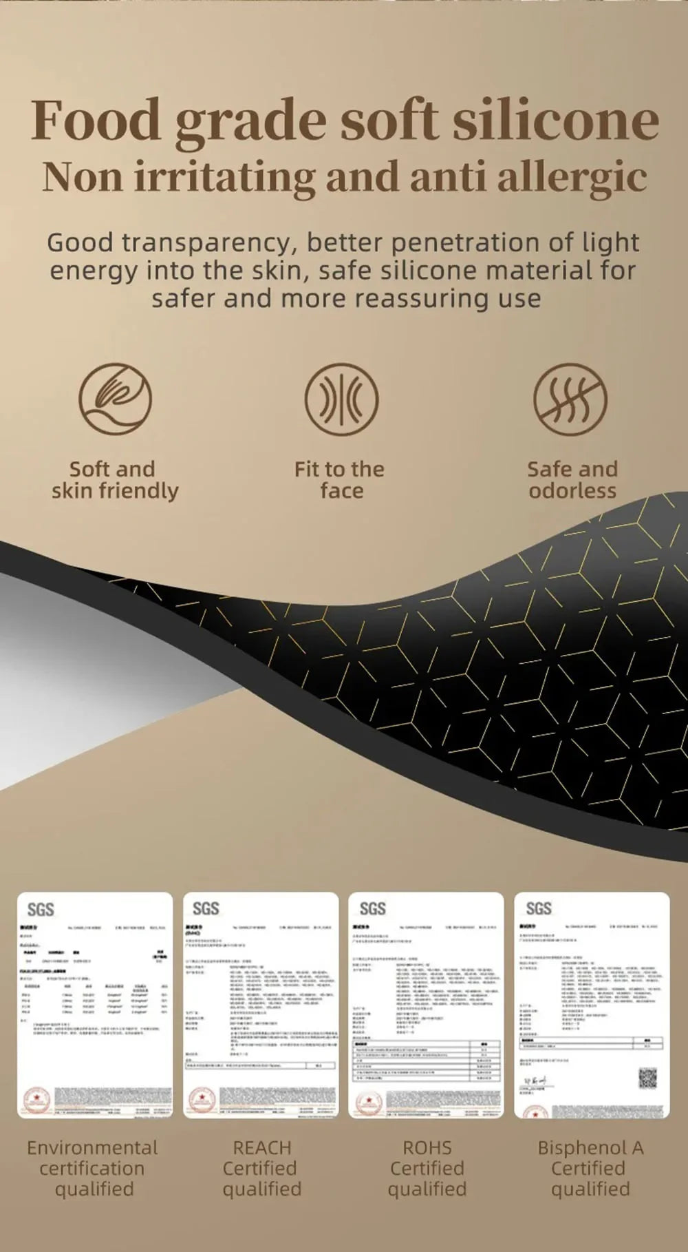 4 in 1 with Neck Led Light Therapy Infrared Flexible Soft Mask Silicone 4 Color Led Therapy Anti Aging Advanced Photon Mask New