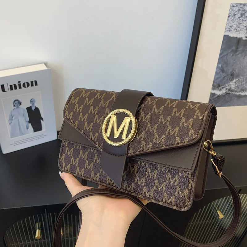 New style women's messenger bag, small square bag, double shoulder strap messenger bag, autumn Korean style, simple and fashiona