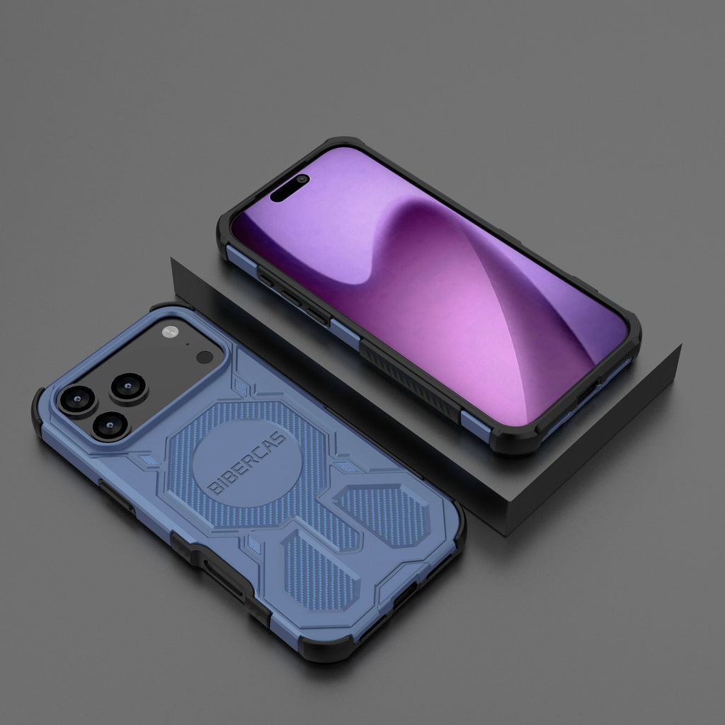 Military Armor Phone Case For iPhone 17 16 15 14 13 Pro Max 17Air 16E Magnetic Wireless Charging Anti-Drop Protective Cover