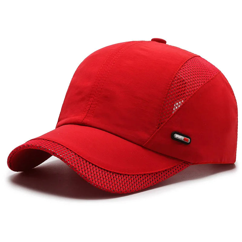 Quick-Dry Baseball Cap - Adjustable, Moisture-Wicking Sun Hat for Outdoor Sports & All Seasons