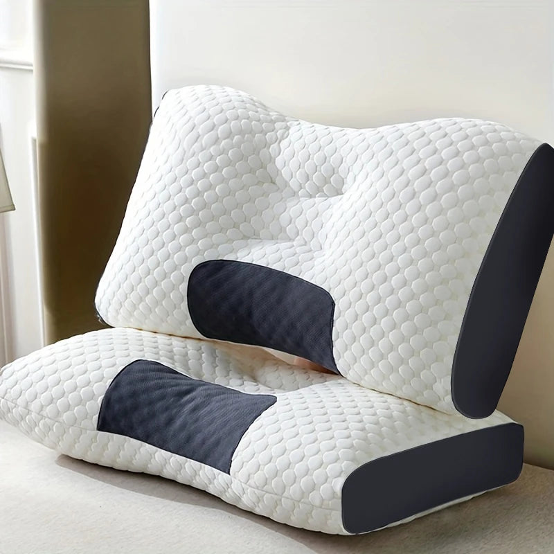 1pc/2pcs Soft Neck Pillow,  Adjustable Ergonomic Orthopedic Contour Support, High Quality Pillow Core, For Sleeping Comfort