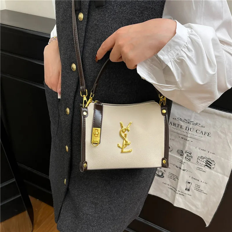 2026 New Korean Style Retro Mini Square Crossbody Bag Shoulder Top Handle Purse Textured Everyday Tote for Women