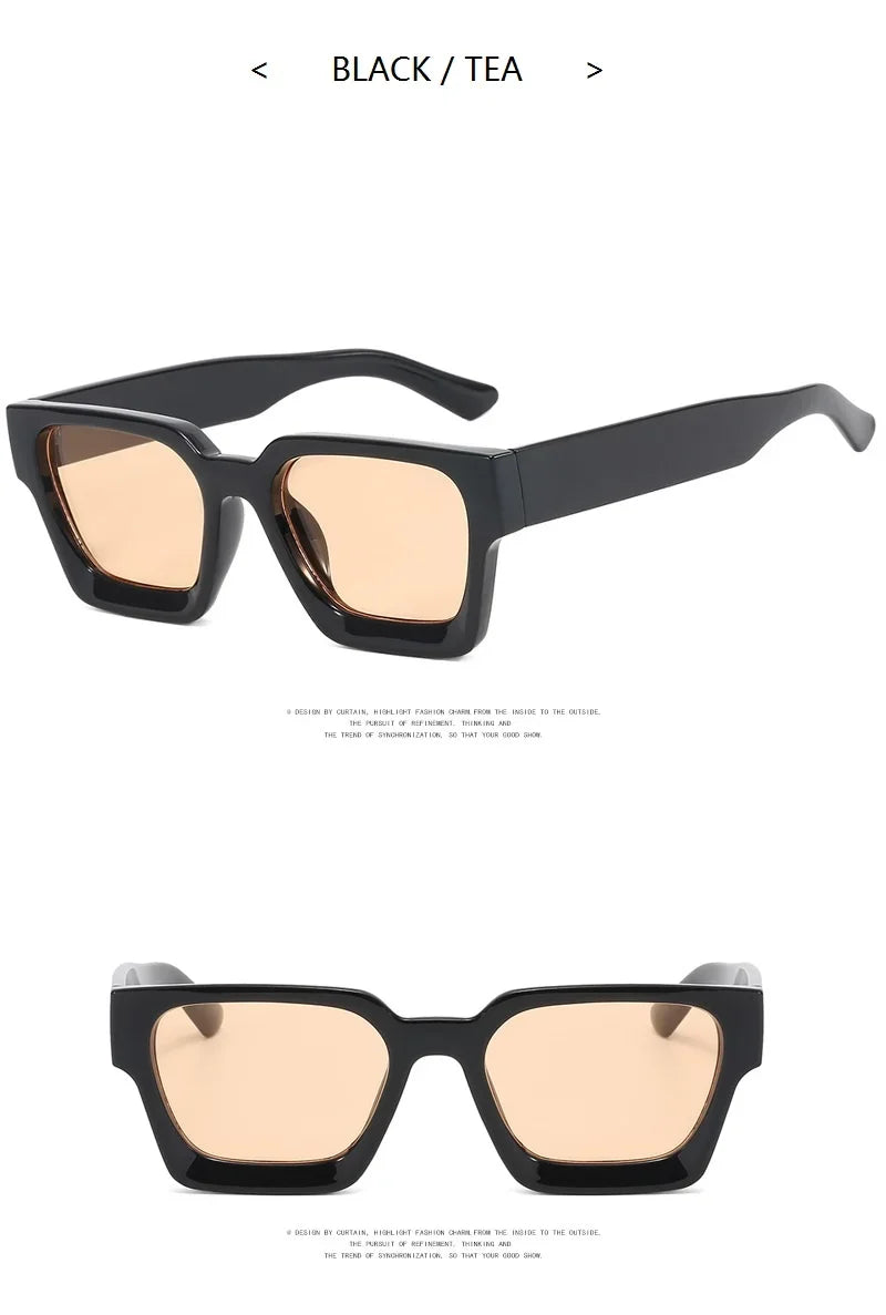 Square Vintage Sunglasses Men Women Fashion Punk Retro Brand Designer Sunglasses Driving Sun Glasses Male UV400 Goggles Shades