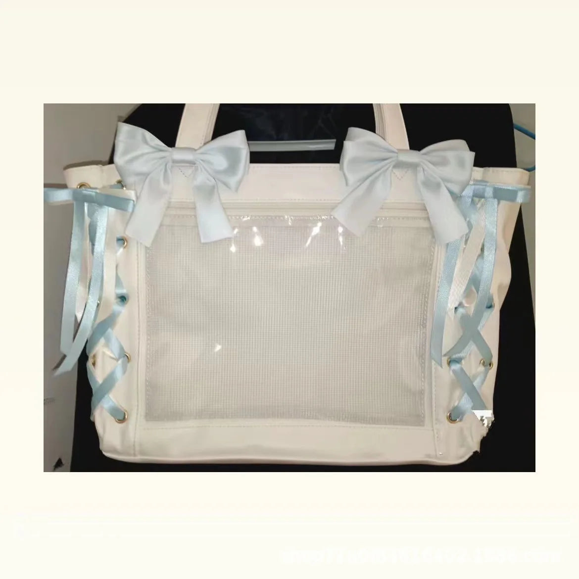 New Y2K Sweet Lolita Pink Ita Bag Women Japanese Transparent Large Capacity Tote Bag Ladies Harajuku Kawaii Handbag Aesthetic