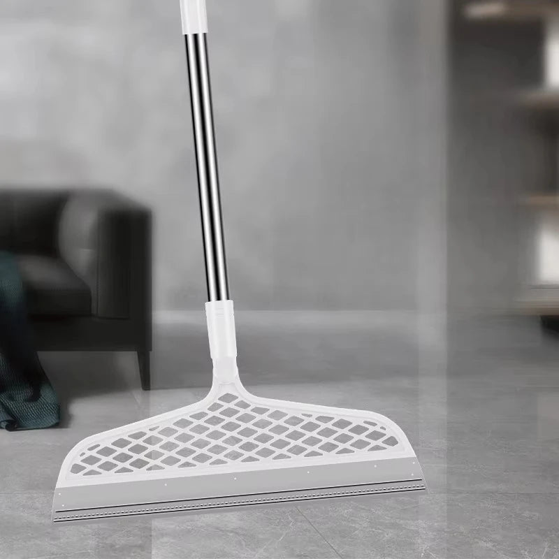 Magic broom with detachable head and double-sided silicone scraper broom and dustpan set ferramentas de limpeza