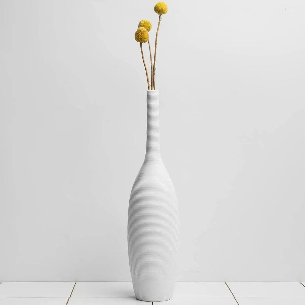 White Ceramic Vases Minimalist Home Decor Nordic Modern Room Kitchen Living Rome Shelf Decorations Crafts Ornaments
