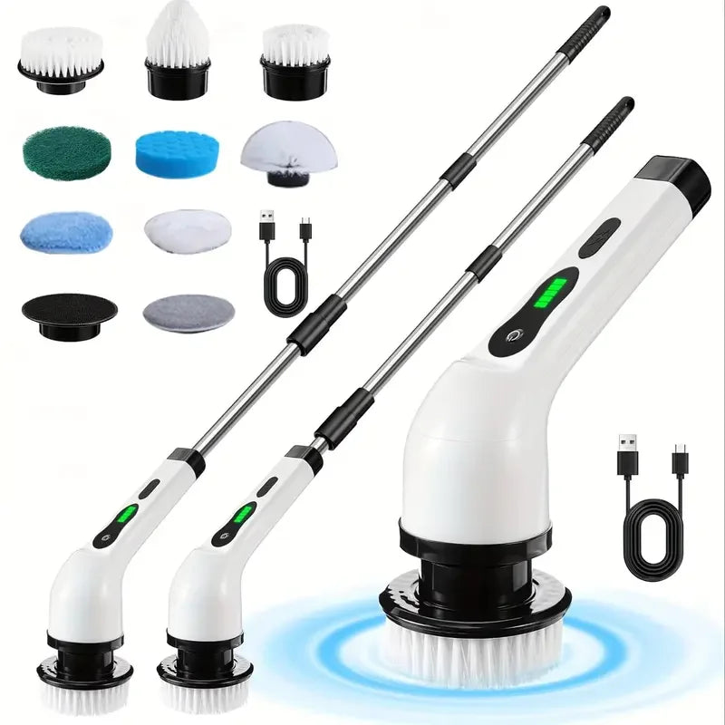 Cordless Electric Spin Scrubber Multipurpose, Cleaning Brush for Kitchen Bathroom Toilet Floor, Hair Broom Mop Household Gadget