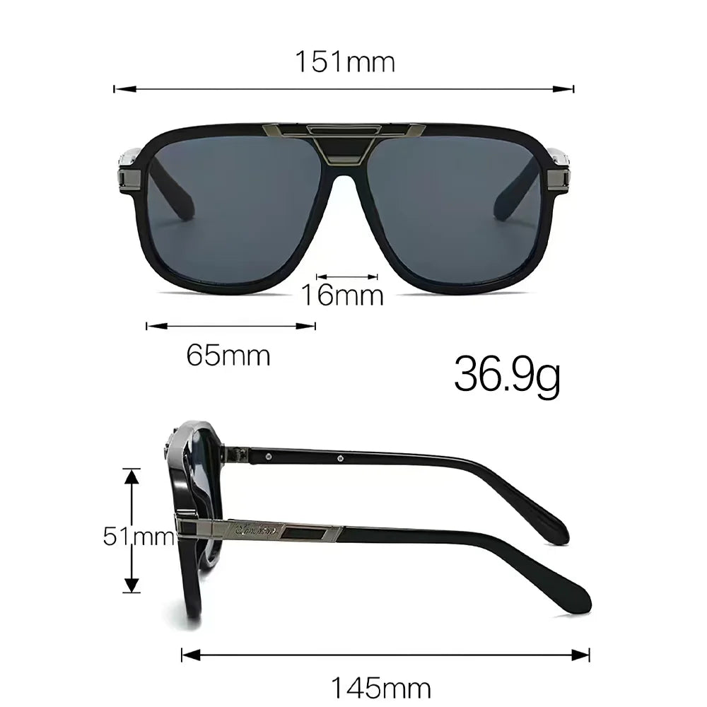 2026 New Fashionable Large Frame Women Sunglasses Gradient Color Glasses Women Trendy Accessories Metal Decorative Styles UV400