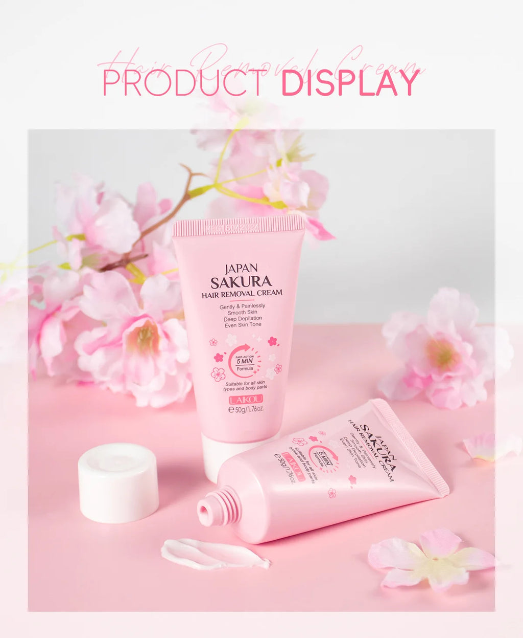 LAIKOU Hair Removal Cream  Intimate Areas Epilator Cream Painless Health Hair Remover Growth Inhibitor Men Woman Body Care 50g