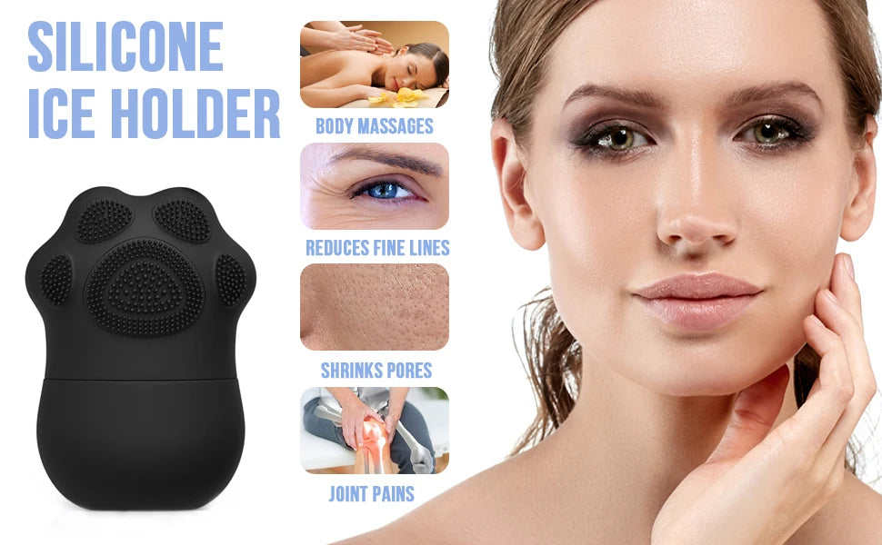 Ice Face Roller Silicone Ice Roller For Face and Eyes Puffiness Relief Reusable Facial Ice Mold Skin Care Beauty Tools For Women