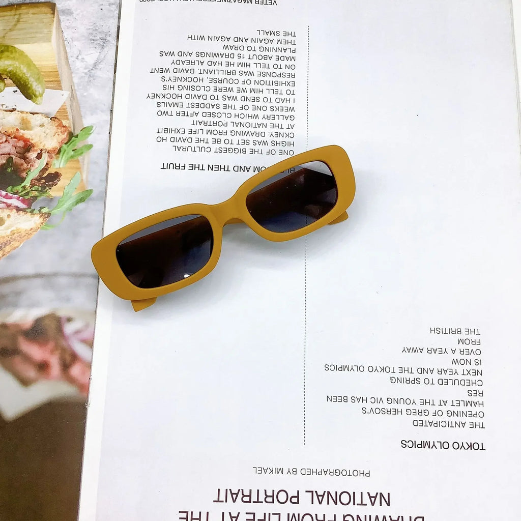 Children Cute Vintage Frosted Rectangle UV400 Sunglasses Outdoor Girls Boys Sweet Sunglasses Protection Classic Kids Sunglasses