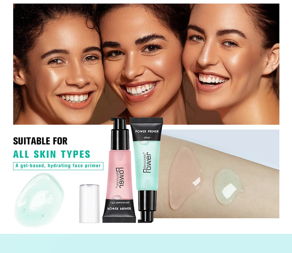 Power Grip Highly Moisturizing Makeup Base Isolation Primer Refreshing Easy To Absorb Invisible Pore Colorless Natural Makeup