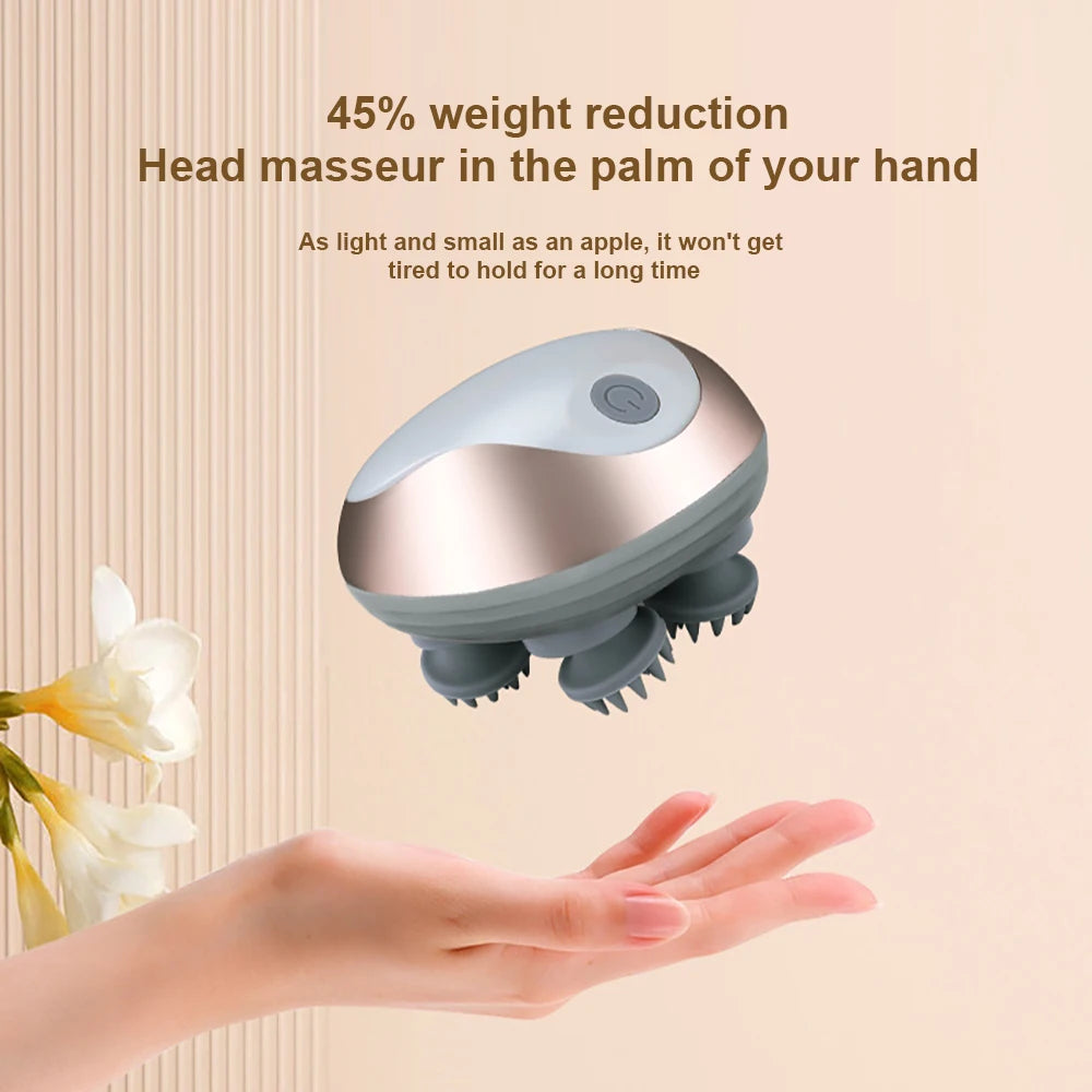 Electric Scalp Vibration Head Massager Device Relax Muscles Kneading Massage Stimulate Blood Circulation and Banish Weariness