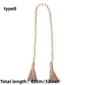 Farmhouse Wall Hanging Home Decor DIY Handmade  Tassel Bead Ornament Boho Gift with Tassels Decor Prayer Boho Beads